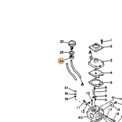 ECHO part 90052300010 — IPL diagram snippet (6x zoom, amber highlight)