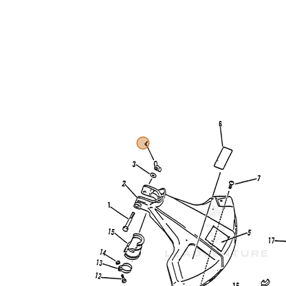 ECHO part 90052500006 — IPL diagram snippet (6x zoom, amber highlight)