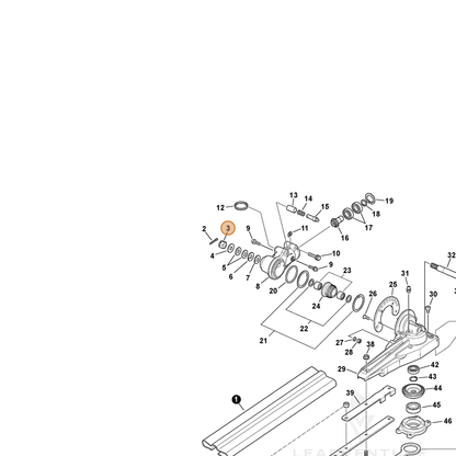 ECHO part 90052900008 — IPL diagram snippet (6x zoom, amber highlight)