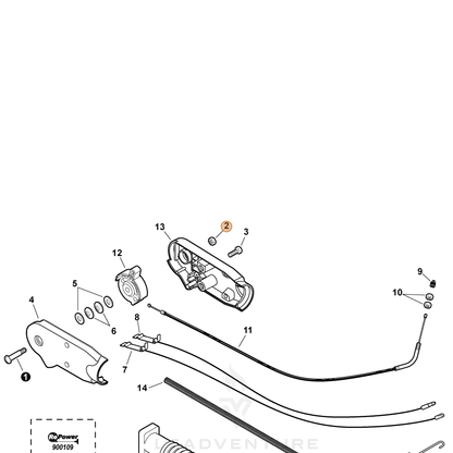 ECHO part 90056000004 — IPL diagram snippet (6x zoom, amber highlight)