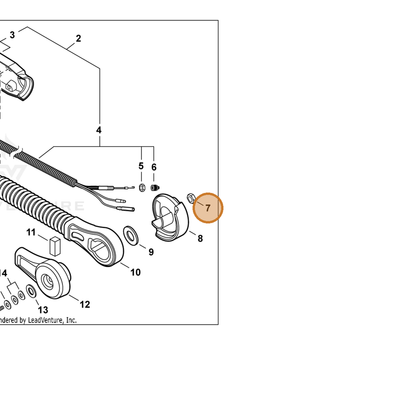 ECHO part 90056250006 — IPL diagram snippet (6x zoom, amber highlight)