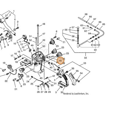 ECHO part 90060000002 — IPL diagram snippet (6x zoom, amber highlight)