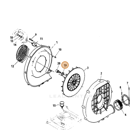 ECHO part 90060200006 — IPL diagram snippet (6x zoom, amber highlight)