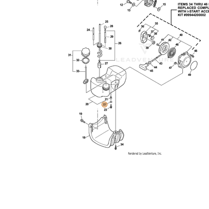 ECHO part 90060300005 — IPL diagram snippet (6x zoom, amber highlight)
