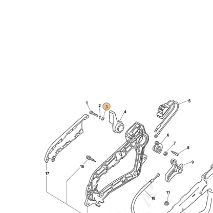 ECHO part 90060300006 — IPL diagram snippet (6x zoom, amber highlight)