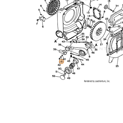 ECHO part 90060700006 — IPL diagram snippet (6x zoom, amber highlight)