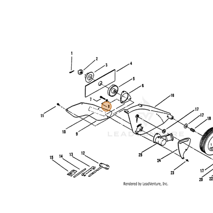 ECHO part 90060800005 — IPL diagram snippet (6x zoom, amber highlight)