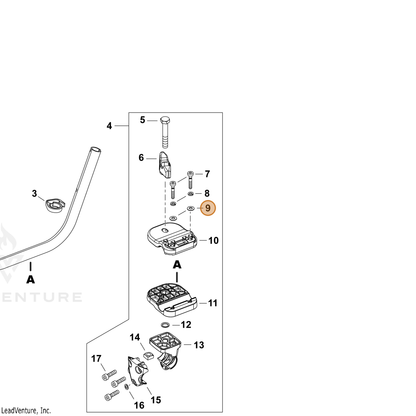 ECHO part 90062000005 — IPL diagram snippet (6x zoom, amber highlight)