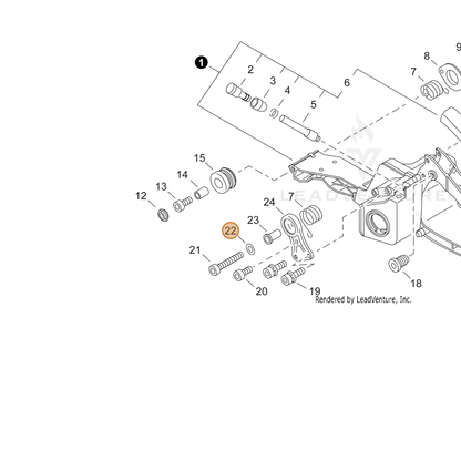 ECHO part 90063000005 — IPL diagram snippet (6x zoom, amber highlight)