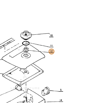 ECHO part 90070100011 — IPL diagram snippet (6x zoom, amber highlight)