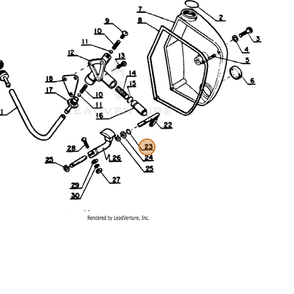 ECHO part 90072000005 — IPL diagram snippet (6x zoom, amber highlight)