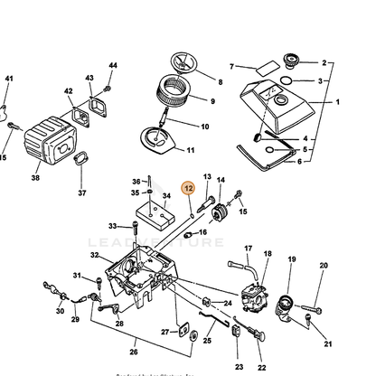 ECHO part 90072000007 — IPL diagram snippet (6x zoom, amber highlight)