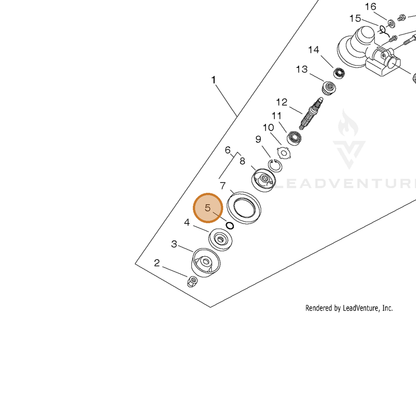 ECHO part 90072000012 — IPL diagram snippet (6x zoom, amber highlight)