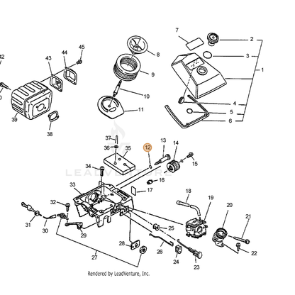 ECHO part 90072020007 — IPL diagram snippet (6x zoom, amber highlight)