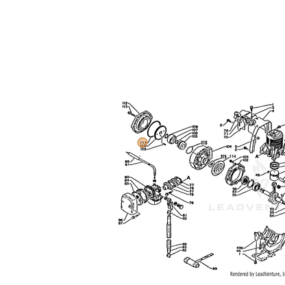 ECHO part 90072430067 — IPL diagram snippet (6x zoom, amber highlight)