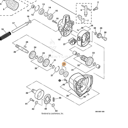 ECHO part 90080106002 — IPL diagram snippet (6x zoom, amber highlight)