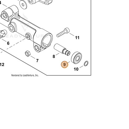 ECHO part 90080400609 — IPL diagram snippet (6x zoom, amber highlight)