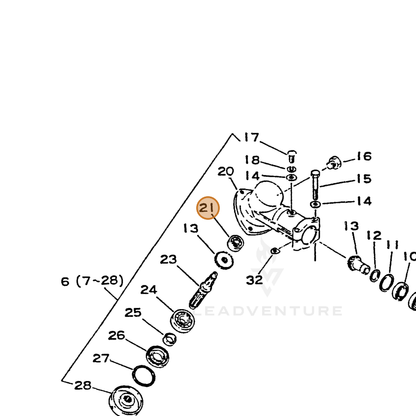 ECHO part 90081000626 — IPL diagram snippet (6x zoom, amber highlight)