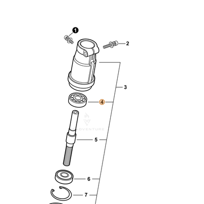 ECHO part 90081006200 — IPL diagram snippet (6x zoom, amber highlight)