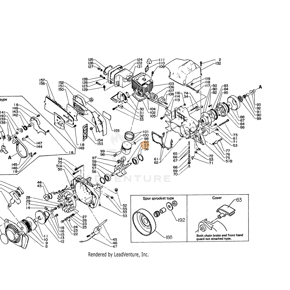 ECHO part 90081006203 — IPL diagram snippet (6x zoom, amber highlight)