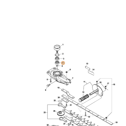 ECHO part 90081036202 — IPL diagram snippet (6x zoom, amber highlight)