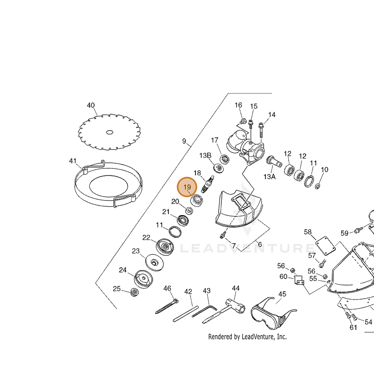 ECHO part 90081306202 — IPL diagram snippet (6x zoom, amber highlight)