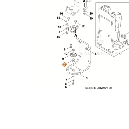 ECHO part 90081406202 — IPL diagram snippet (6x zoom, amber highlight)
