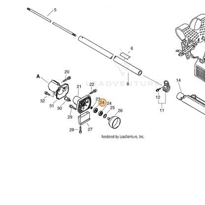 ECHO part 90081906202 — IPL diagram snippet (6x zoom, amber highlight)