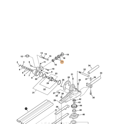 ECHO part 90085906900 — IPL diagram snippet (6x zoom, amber highlight)