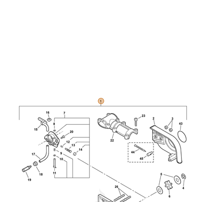 ECHO part 90094 — IPL diagram snippet (6x zoom, amber highlight)