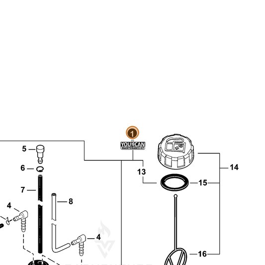ECHO part 90180Y — IPL diagram snippet (6x zoom, amber highlight)