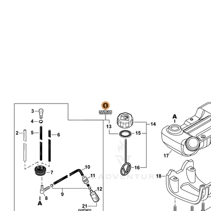 ECHO part 90190Y — IPL diagram snippet (6x zoom, amber highlight)
