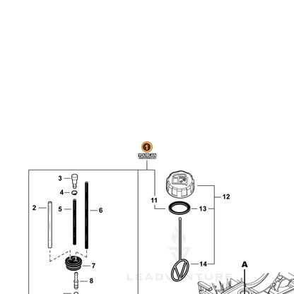 ECHO part 90193Y — IPL diagram snippet (6x zoom, amber highlight)