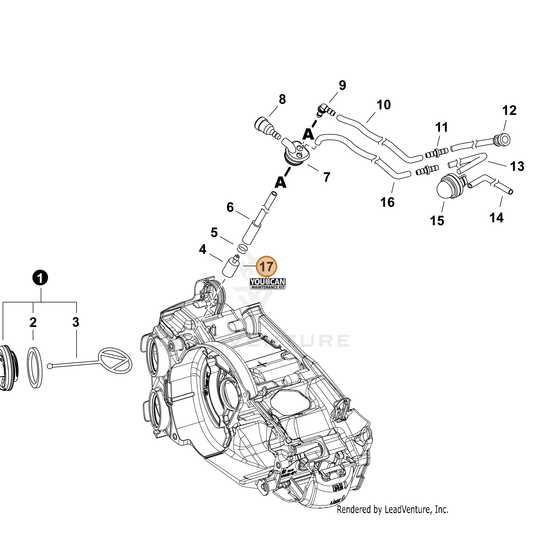 ECHO part 90196Y — IPL diagram snippet (6x zoom, amber highlight)