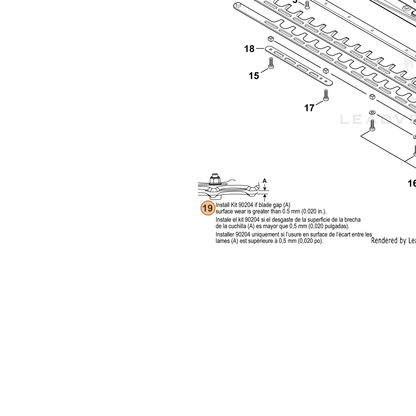 ECHO part 90204 — IPL diagram snippet (6x zoom, amber highlight)