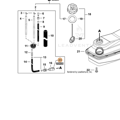 ECHO part 90259Y — IPL diagram snippet (6x zoom, amber highlight)