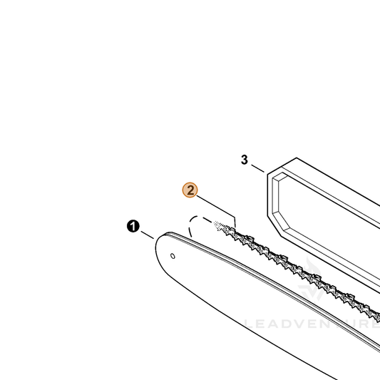 Echo part 90PX44CQ — IPL diagram snippet (6x zoom, amber highlight)