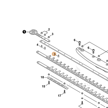 ECHO part 9110306025 — IPL diagram snippet (6x zoom, amber highlight)