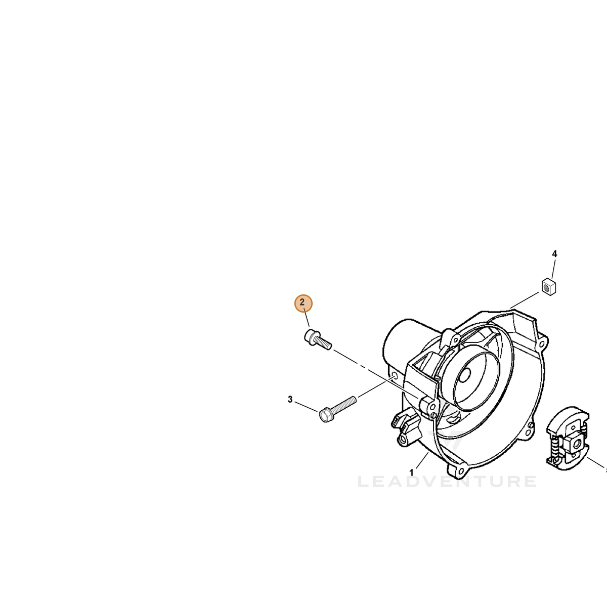 ECHO part 9110704016 — IPL diagram snippet (6x zoom, amber highlight)