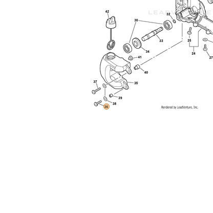 ECHO part 9110905016 — IPL diagram snippet (6x zoom, amber highlight)