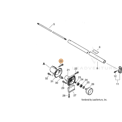 ECHO part 9111805035 — IPL diagram snippet (6x zoom, amber highlight)
