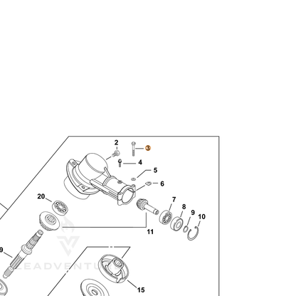 ECHO part 9111905035 — IPL diagram snippet (6x zoom, amber highlight)