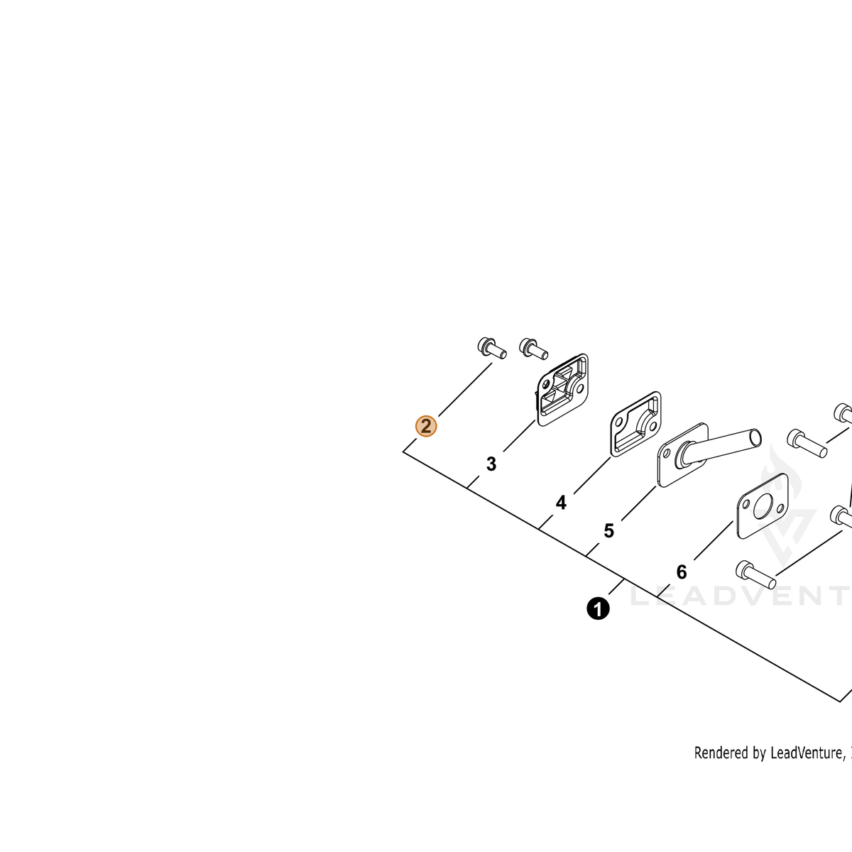 ECHO part 9112105010 — IPL diagram snippet (6x zoom, amber highlight)