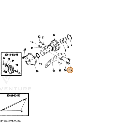 Echo part 9114006016 — IPL diagram snippet (6x zoom, amber highlight)