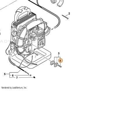 ECHO part 9114505025 — IPL diagram snippet (6x zoom, amber highlight)