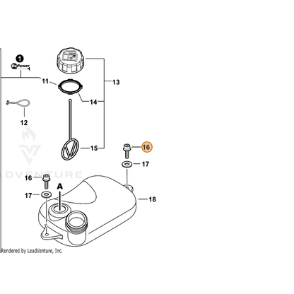 ECHO part 9114705020 — IPL diagram snippet (6x zoom, amber highlight)