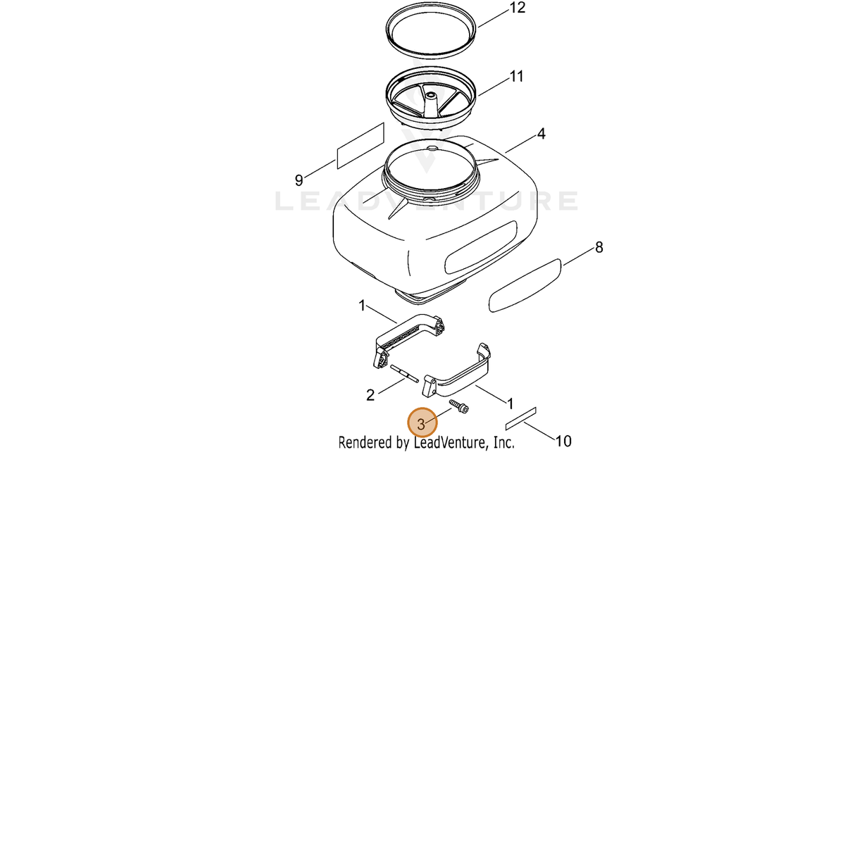 ECHO part 9114805035 — IPL diagram snippet (6x zoom, amber highlight)