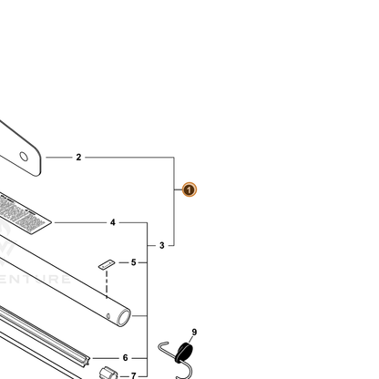 ECHO part 91205 — IPL diagram snippet (6x zoom, amber highlight)