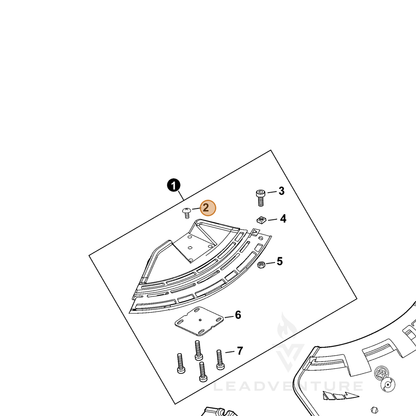 ECHO part 9131604010 — IPL diagram snippet (6x zoom, amber highlight)