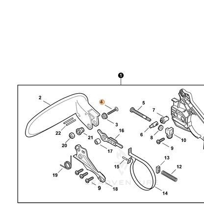 ECHO part 9131805032 — IPL diagram snippet (6x zoom, amber highlight)